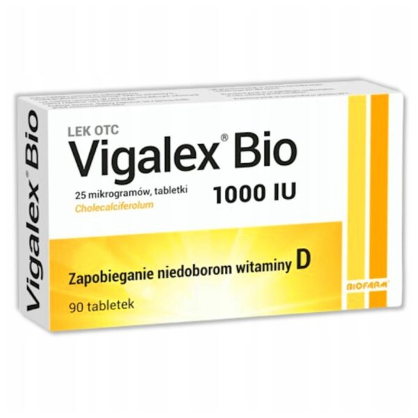 Vigalex Bio 1000 IU prevention of vitamin D deficiency 90 tablets - Image 1