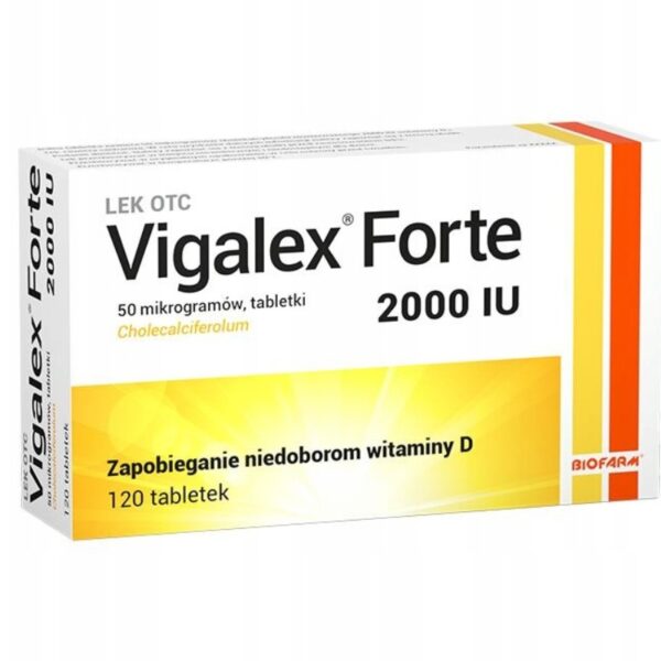 Vigalex Forte vitamin D 2000IU 120 tablets - Image 1