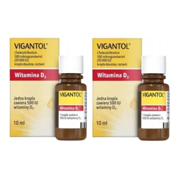 Vigantol Lek vitamin D 20000 IU drops 2 x 10 ml - Image 1
