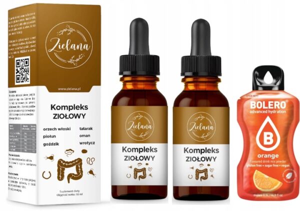 ZESTAW-Kompleks-Ziolowy-NATURALNE-ZIOLA-ZIELANA-50ml-x2-GRATIS SET Herbal Complex NATURAL HERBS GREEN 50ml x2 + FREE (Set of 2) - Image 1