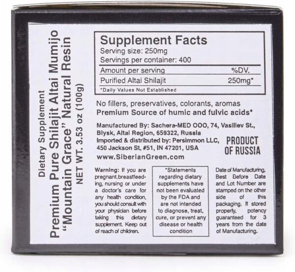 Mumio Shilajit "Dar Gór" 100 gr bone resistance glass jar - Image 6