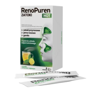 RenoPuren Bay Hot, lemon-mint flavor, 8 sachets