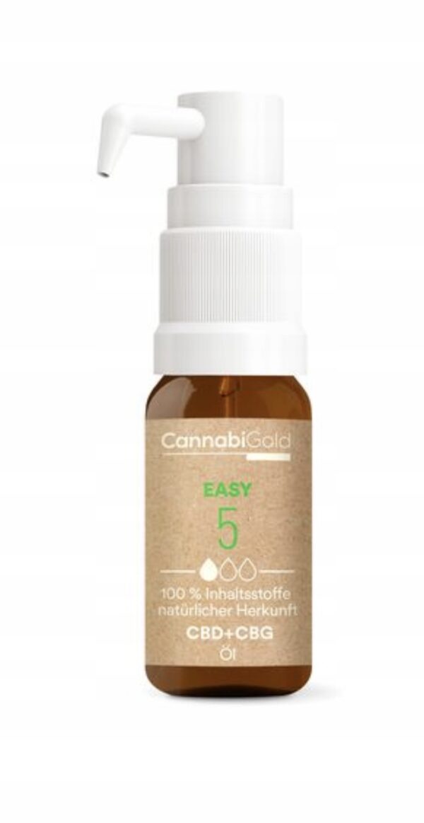 CANNABIGOLD EASY 5 OIL 12ML – RELAXATION AND SUPPORT WITH CBD+CBG - Image 2