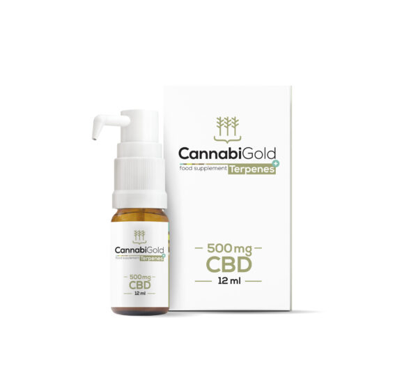 CBD Hemp Oil 5% HemPoland CannabiGold Terpenes+ 500 mg 12 ml - Image 1