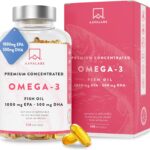 Omega 3 + Vitamin E 120 caps 1000 EPA 500 DHA Healthy Heart Brain AAVALABS