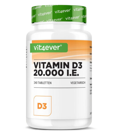 VITAMIN D3 20000 IU (500 mcg) 240 TABLETS VIT4EVER IMMUNITY BONES TEETH