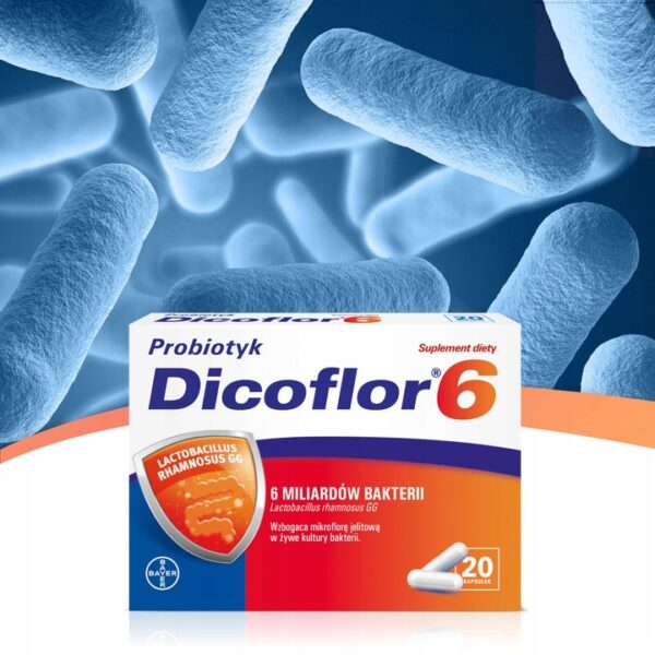 Set of 2x Dicoflor 6, probiotic, Lactobacillus rhamnosus, 20 capsules - Image 3