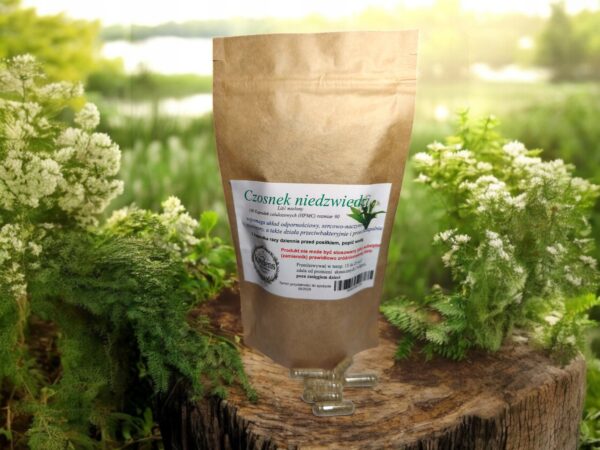 Czosnek-niedzwiedzi-100-kapsulek-zelatynowych-PRZECIWZAPALNE Wild Garlic 100 gelatin capsules ANTI-INFLAMMATORY - Image 1