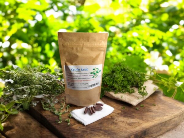 Gotu Kola 100 gelatin capsules IMPROVES MEMORY AND CONCENTRATION - Image 1