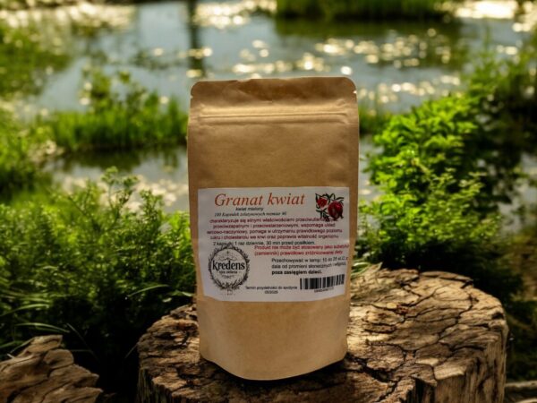 Granat-kwiat-100-kapsulek-zelatynowych-PRZECIWZAPALNE-SERCE-CUKIER Pomegranate flower 100 gelatin capsules ANTI-INFLAMMATORY, HEART, SUGAR - Image 1