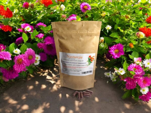 Nasturcja-ziele-100-kap-wirusobojcze-i-bakteriobojcze Nasturtium herb 100 caps. virucidal and bactericidal - Image 1