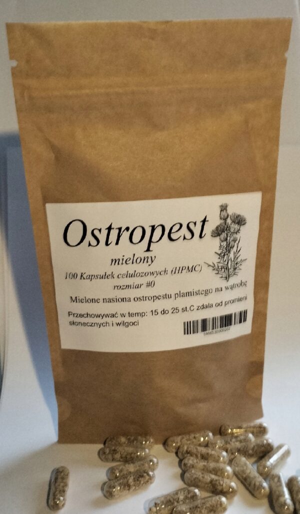 Ostropest-100-kapsulek-weganskich-wspomaganie-watroby Milk Thistle 100 vegan capsules liver support - Image 1