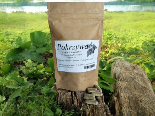 Pokrzywa-korzen-100-kapsulek-zelatynowych-PROSTATA-I-FUNKCJE-SEKSUALNE Nettle root 100 gelatin capsules PROSTATE AND SEXUAL FUNCTIONS - Image 1