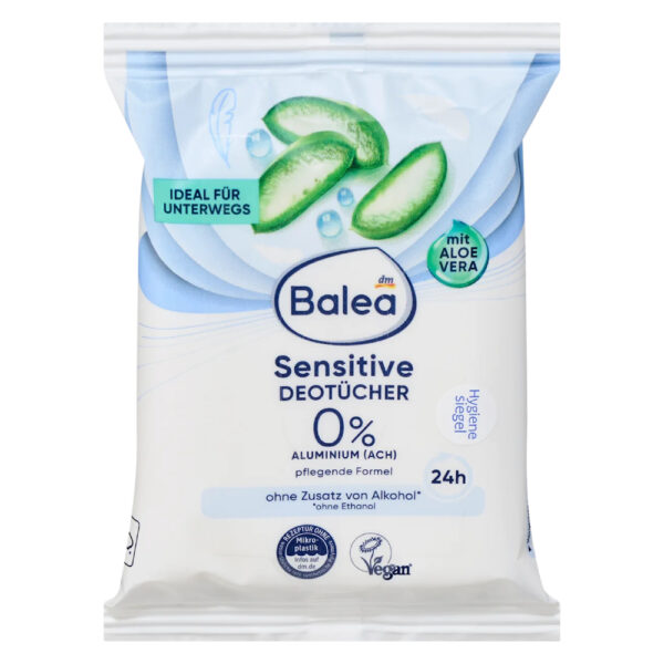 Balea Deodorant wipes Sensitive, 10 pieces - Image 1