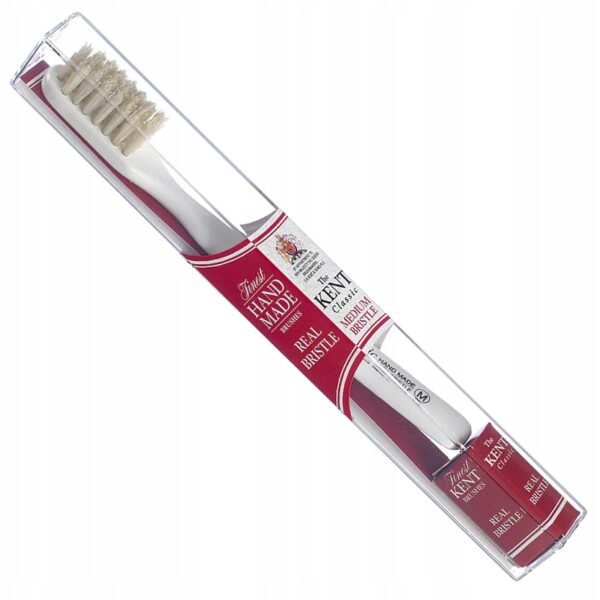 Kent Classic Medium Toothbrush with Natural Bristle - Image 1